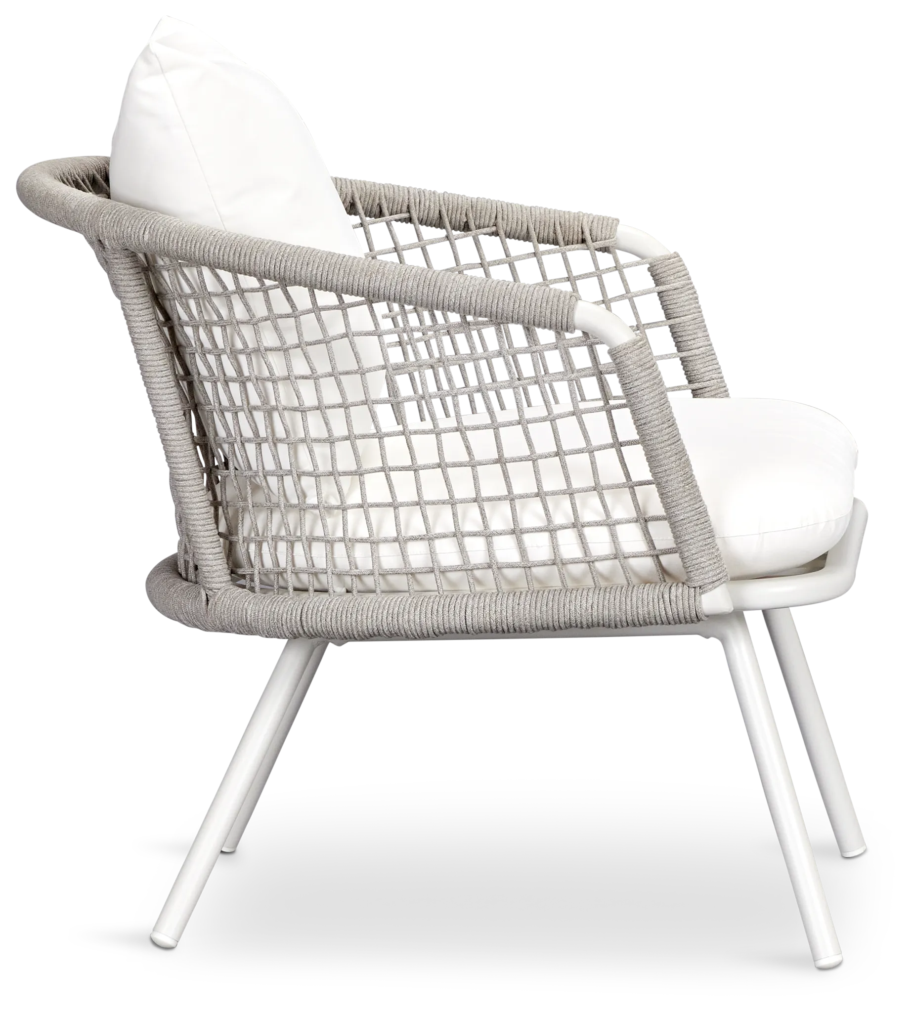 Antigua White Rope Arm Chair