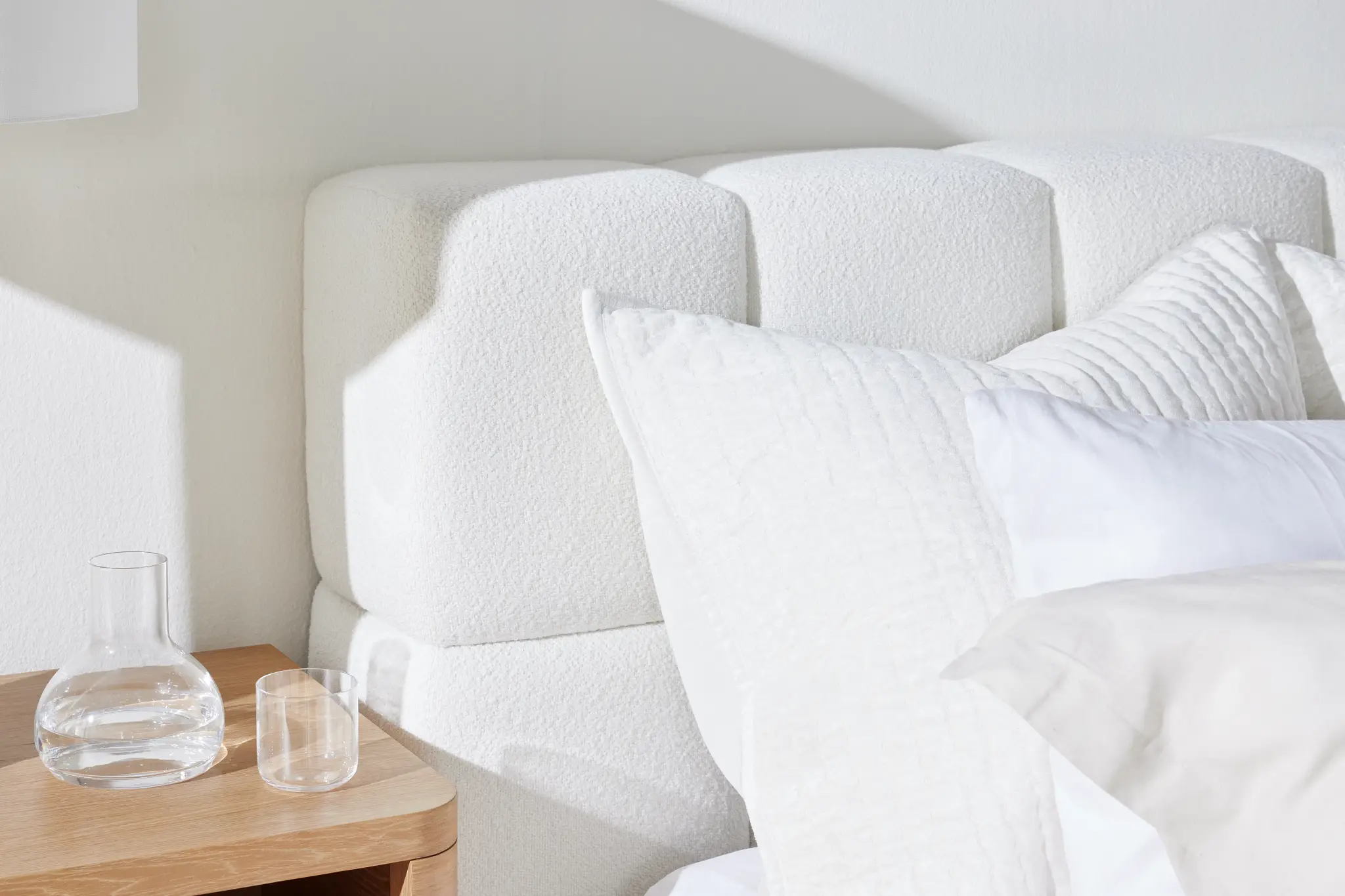 Malibu Light Beige Tufted Platform Bed Malibu Light Beige Tufted Platform Bed