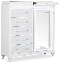 Milan White Door Chest