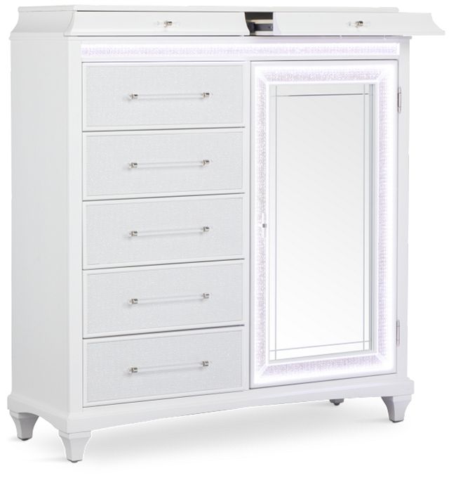 Milan White Door Chest