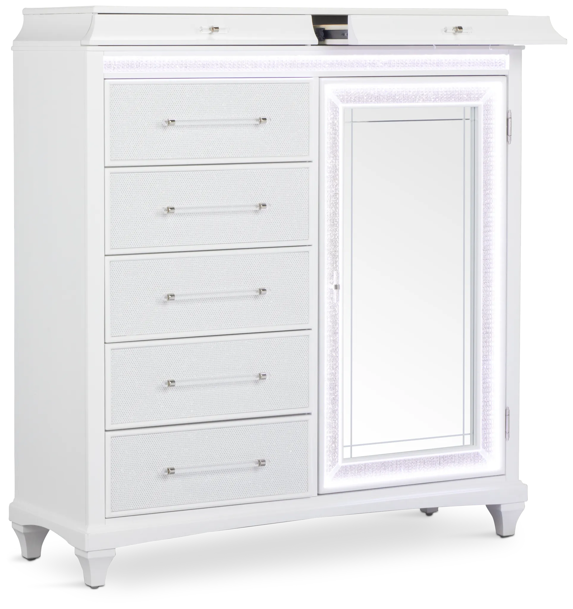 Milan White Door Chest