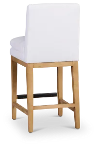 Willow Whitefabric 24" Upholstered Barstool