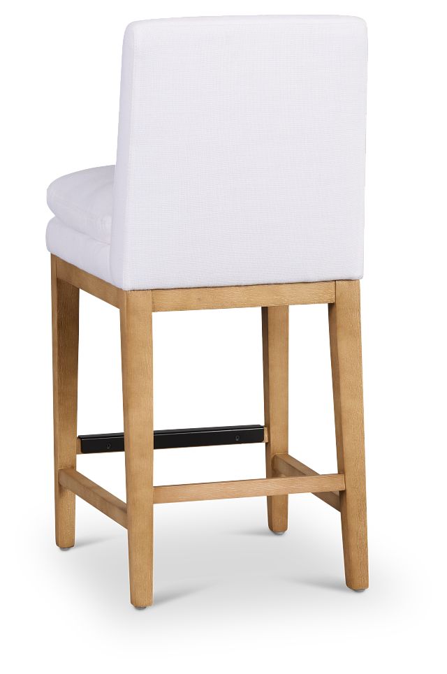 Willow Whitefabric 24" Upholstered Barstool