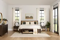 Santorini Dark Tone Woven Panel Bed