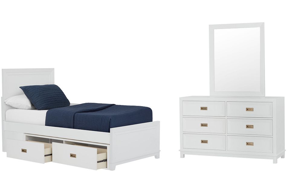 Ryder White Panel Storage Bedroom Baby Kids Bedroom Sets City Furniture