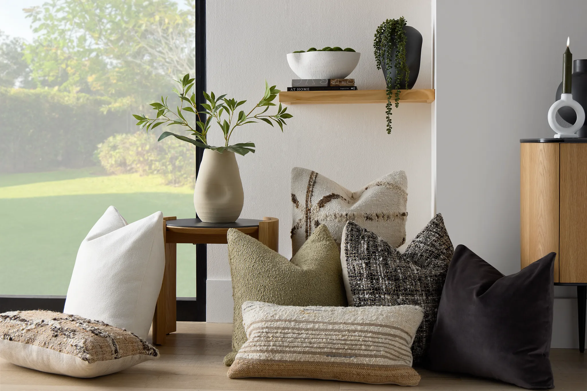 Savani Green 22" Square Accent Pillow