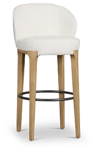 Libby Whitefabric 30" Upholstered Barstool