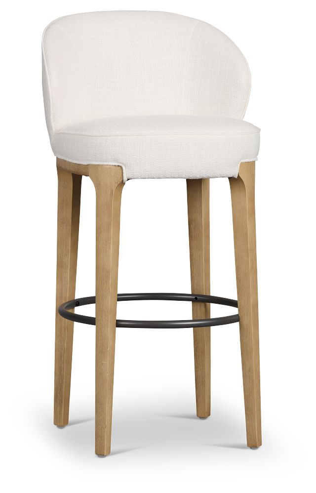 Libby Whitefabric 30" Upholstered Barstool