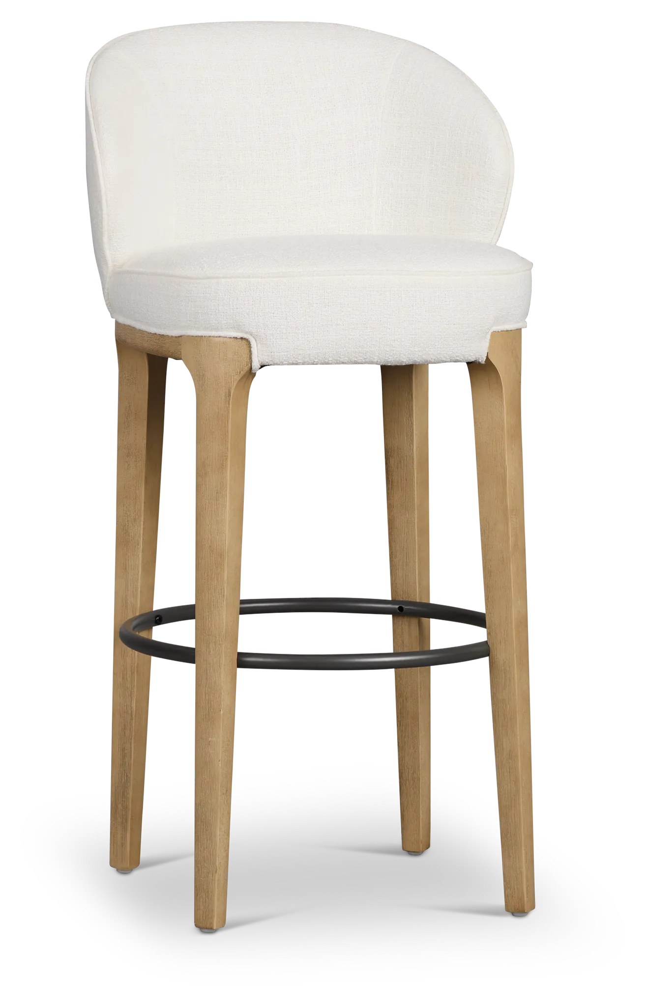 Libby Whitefabric 30" Upholstered Barstool
