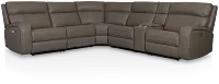 Rhett Gray Micro Small Two-arm Power Reclining Sectional
