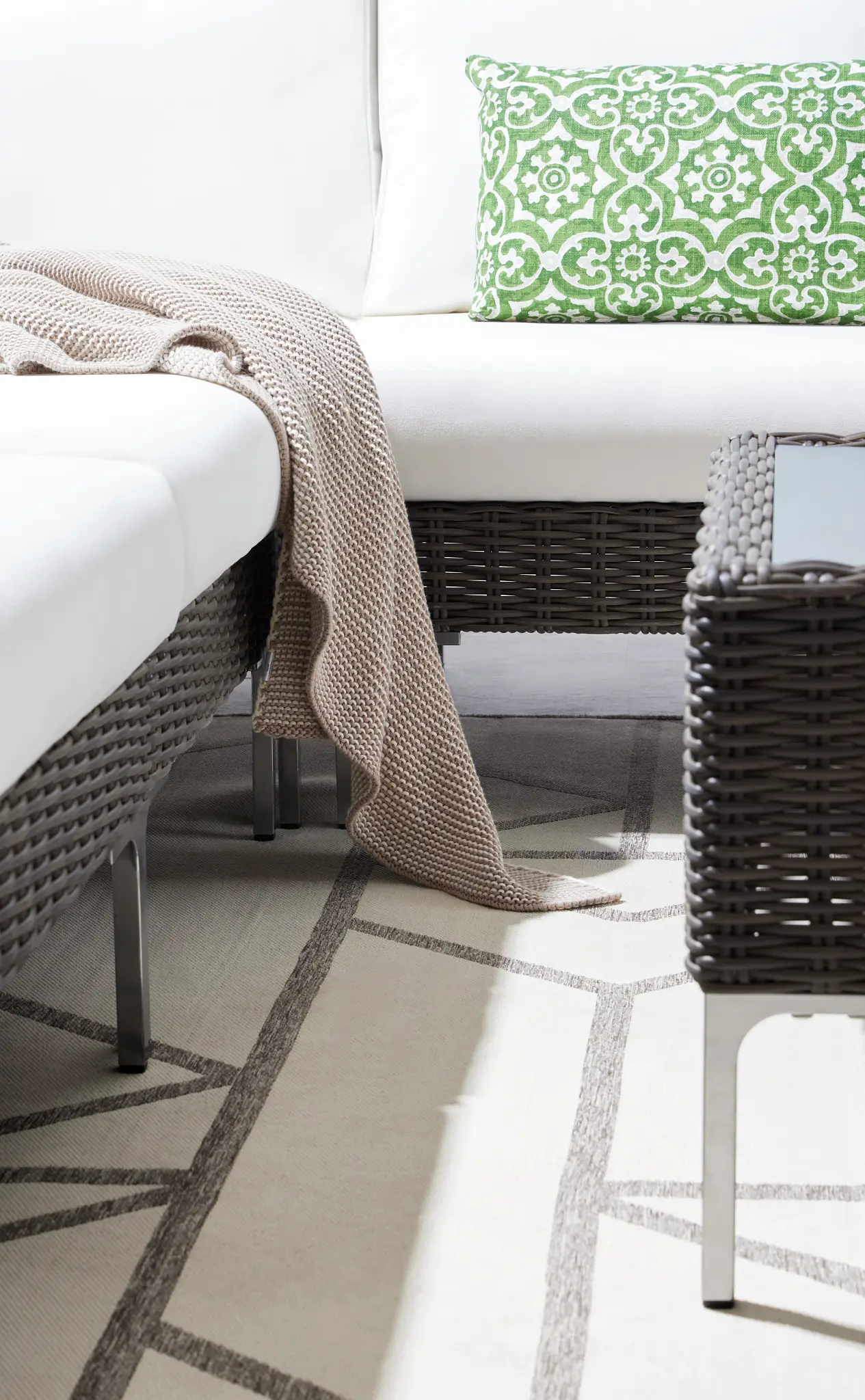 Tulum White Woven Two-arm Sectional Tulum White Woven Two-arm Sectional