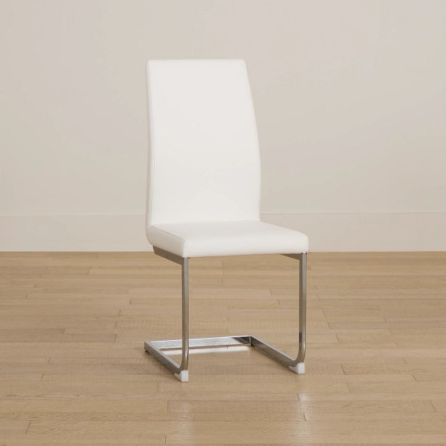 Axel White Upholstered Side Chair