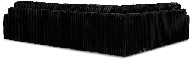 Teddy Black Fabric Medium Two-arm Sectional