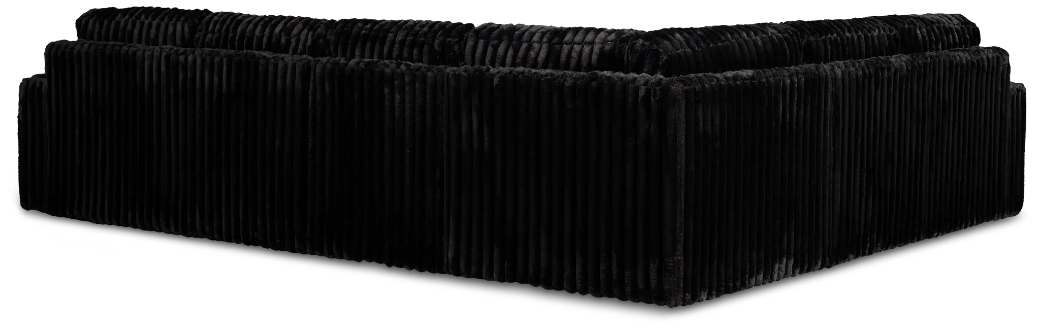 Teddy Black Fabric Medium Two-arm Sectional Teddy Black Fabric Medium Two-arm Sectional