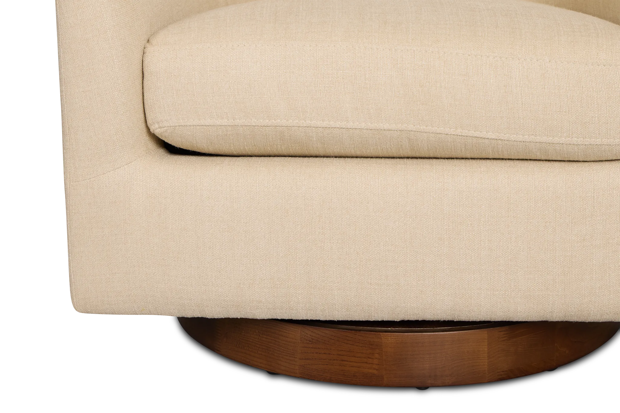 Paloma Beige Micro Swivel Accent Chair
