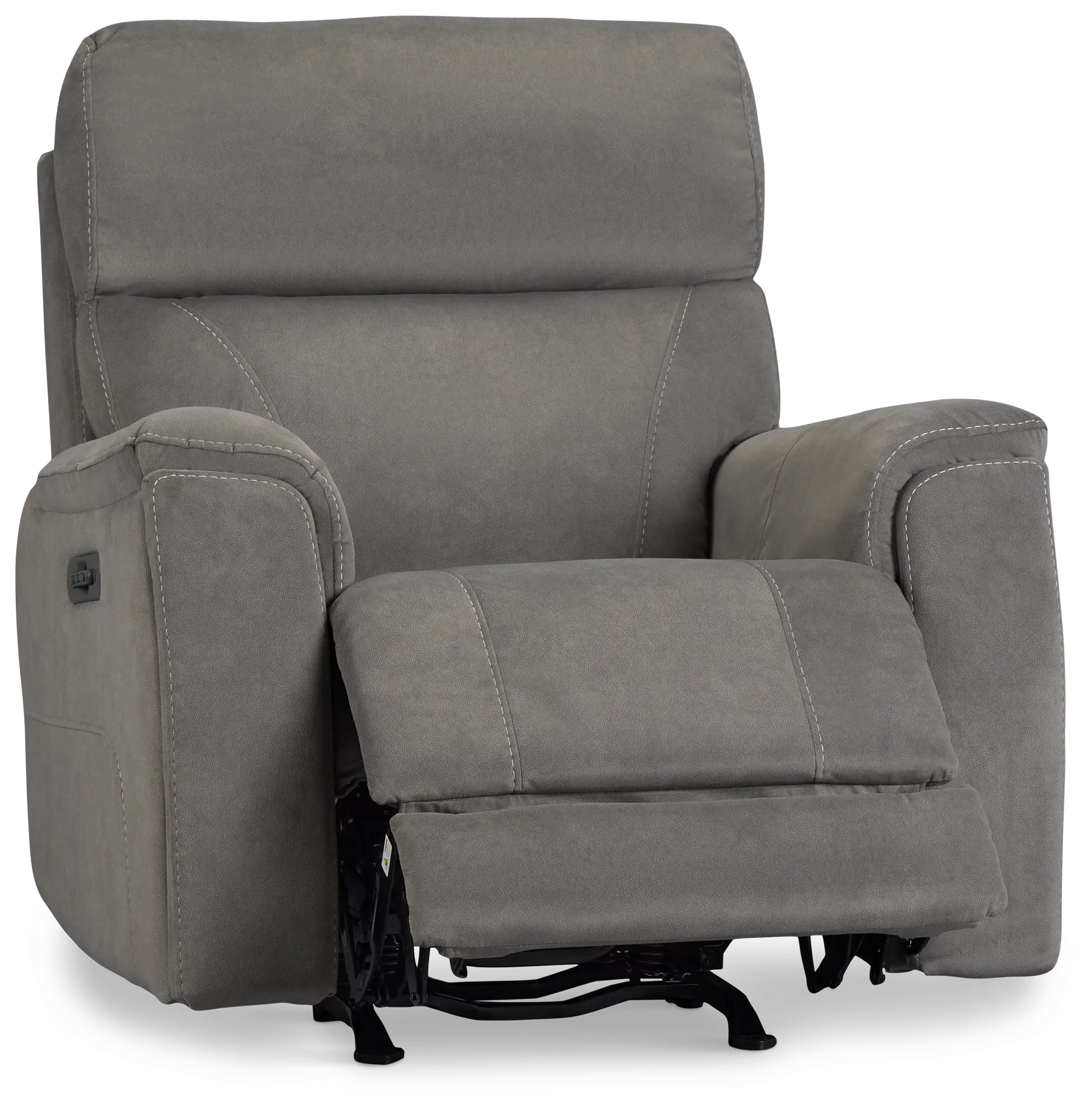 Wells Gray Fabric Power Recliner With Heat And Massage Wells Gray Fabric Power Recliner With Heat And Massage