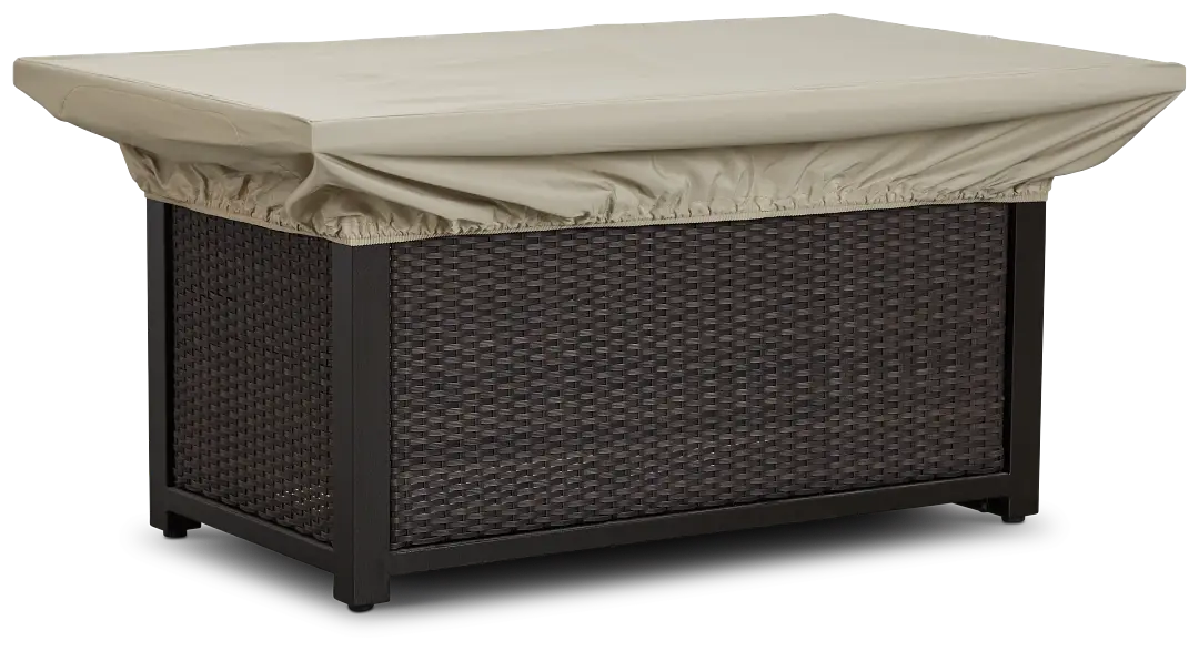 Khaki Large Rectangular Fire Pit Outdoor Cover Khaki Large Rectangular Fire Pit Outdoor Cover