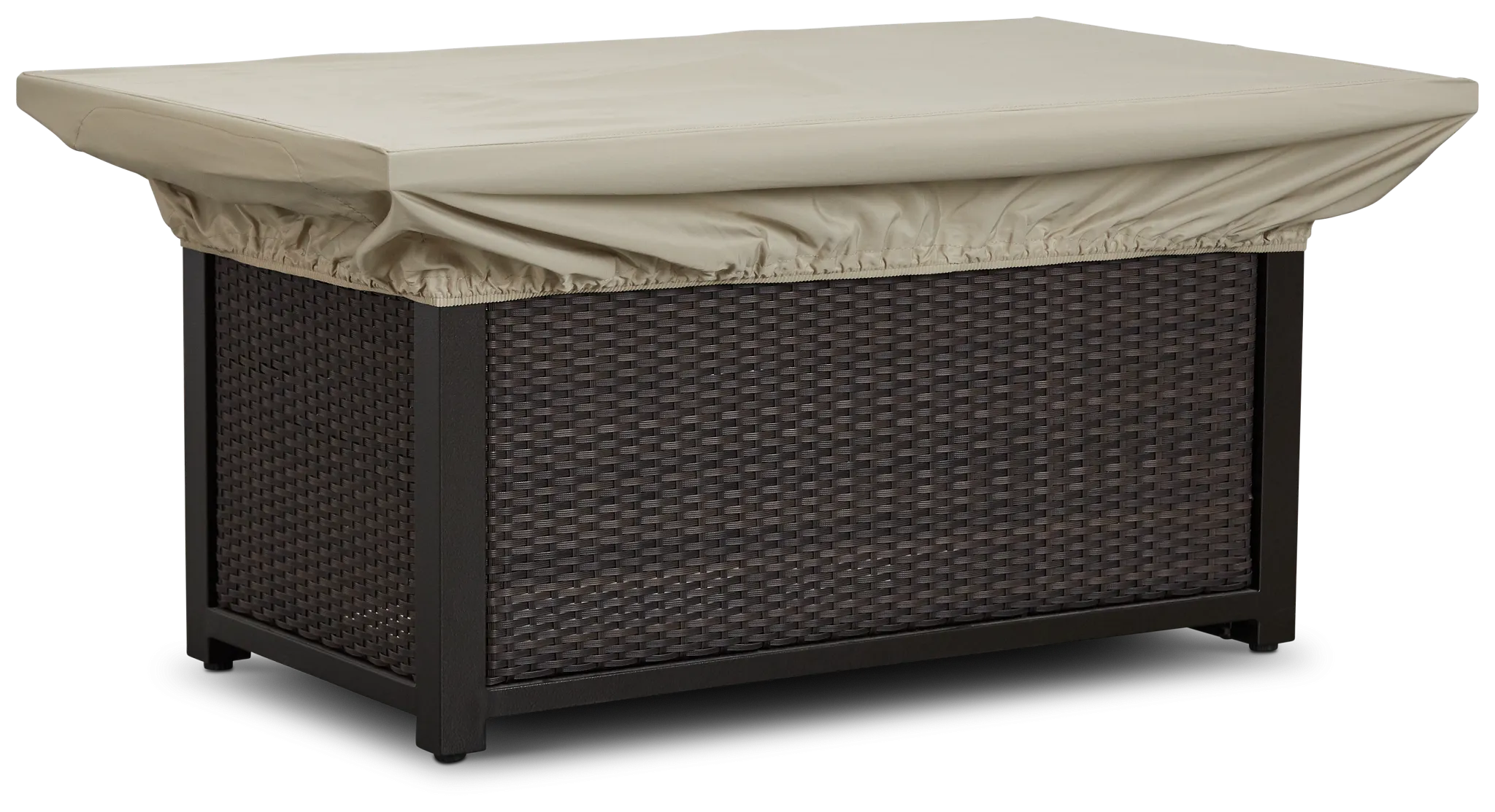 Khaki Large Rectangular Fire Pit Outdoor Cover