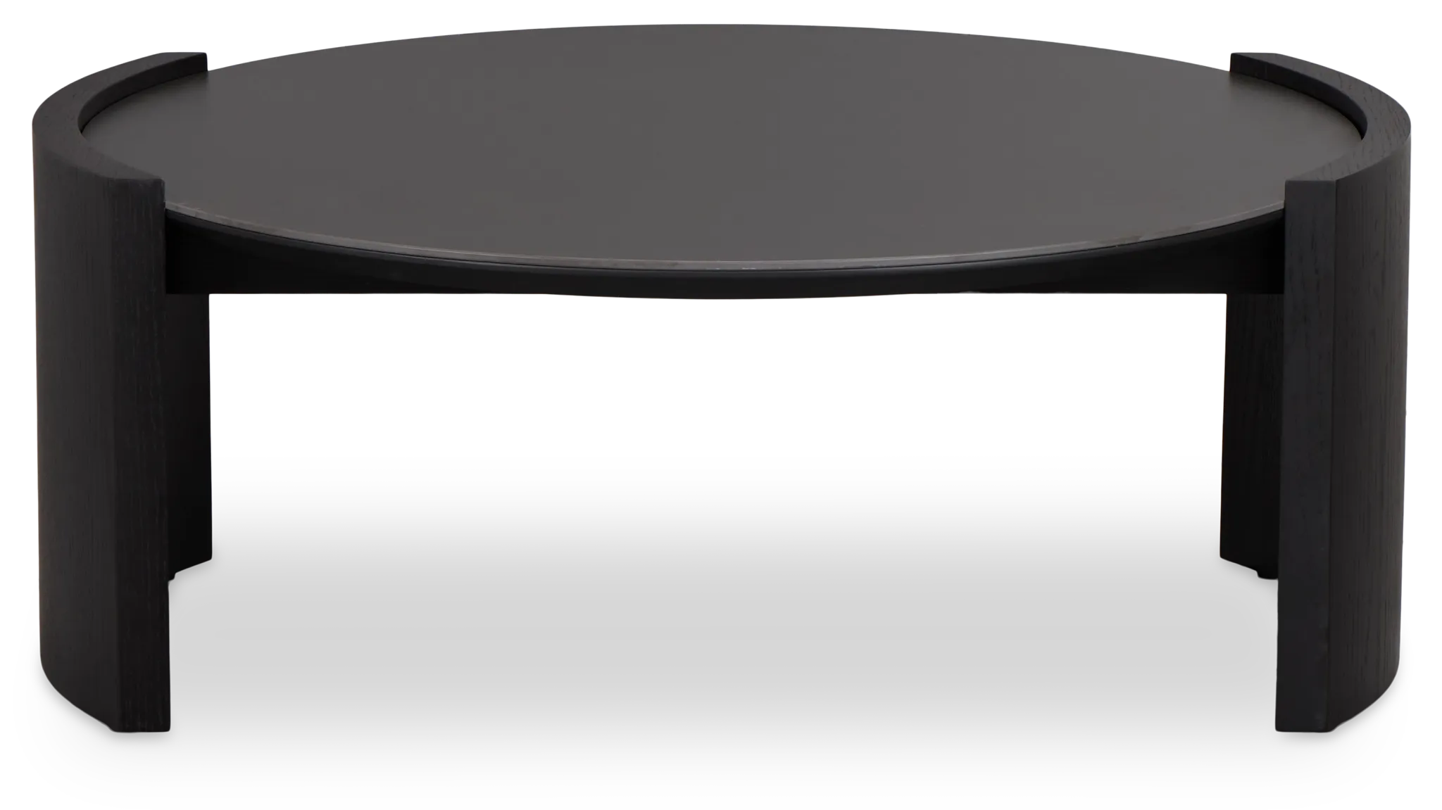 Nomad Black Ceramic Round Coffee Table