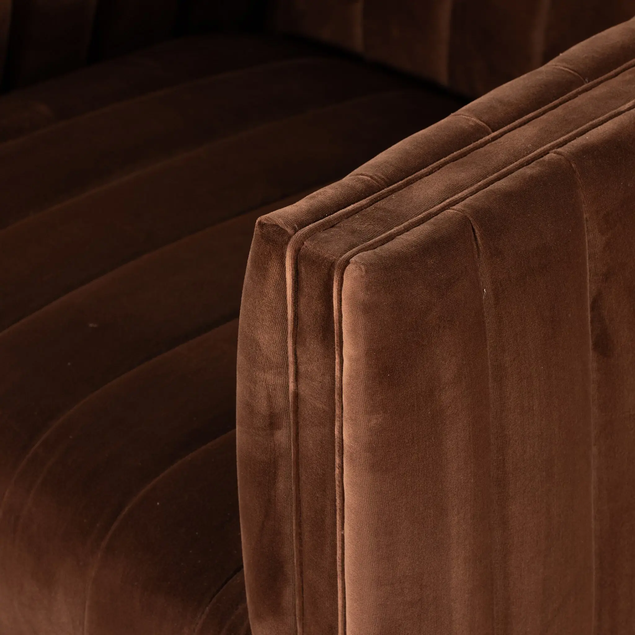 Four Hands Sarah Brown Velvet Swivel Accent Chair Four Hands Sarah Brown Velvet Swivel Accent Chair
