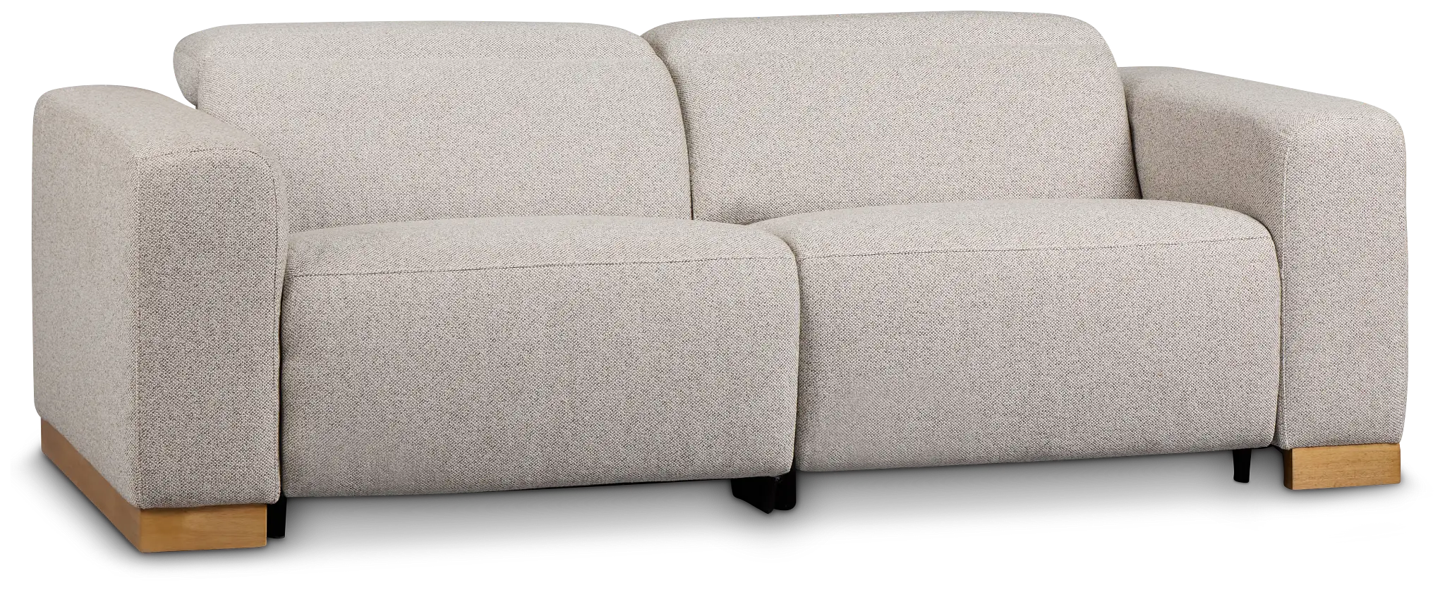 Leona Light Gray Fabric 2-piece Modular Power Loveseat Leona Light Gray Fabric 2-piece Modular Power Loveseat