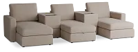 Citymod Beige Fabric 6-piece Home Theater With Storage Consoles
