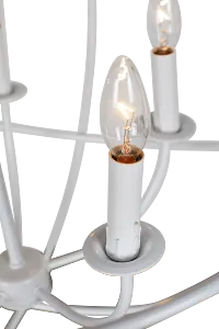 Arnav White Metal Chandelier