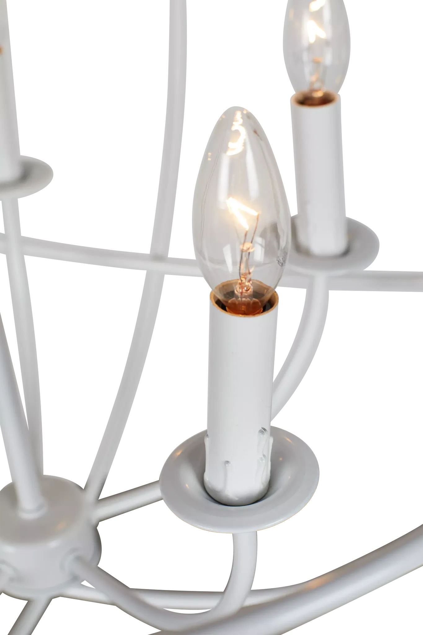 Arnav White Metal Chandelier