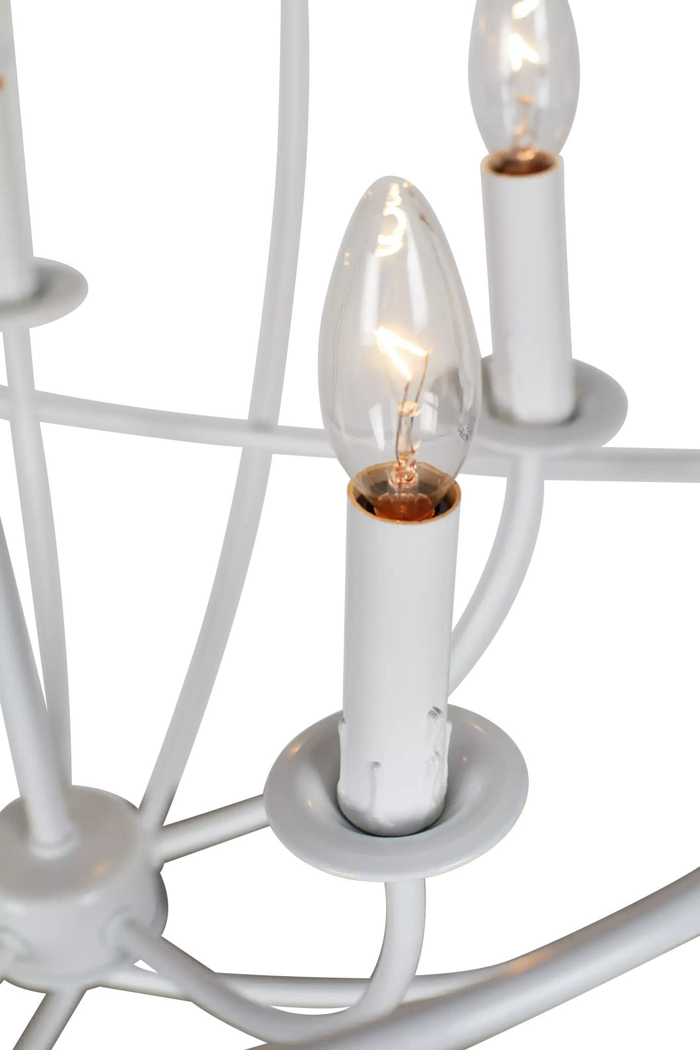 Arnav White Metal Chandelier Arnav White Metal Chandelier