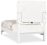 Milan White Uph Panel Bed