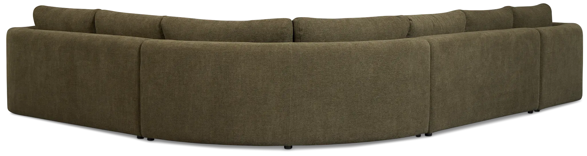 Alma Dark Green Fabric Medium Left Chaise Wedge Sectional Alma Dark Green Fabric Medium Left Chaise Wedge Sectional