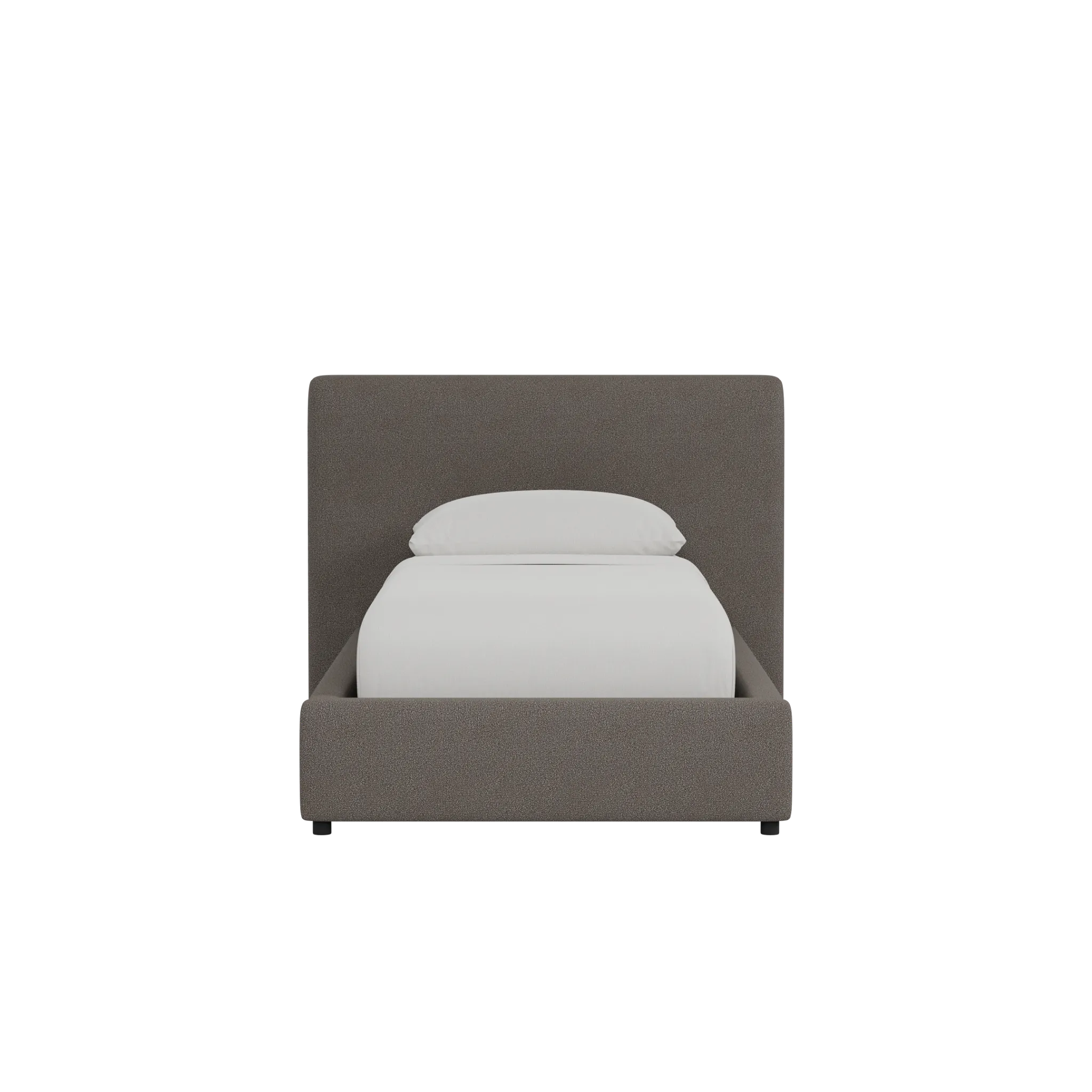 Grayton Revenue Beige 44" Upholstered Platform Bed