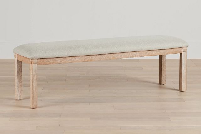 Park City Light Tone Upholstered Dining Bench