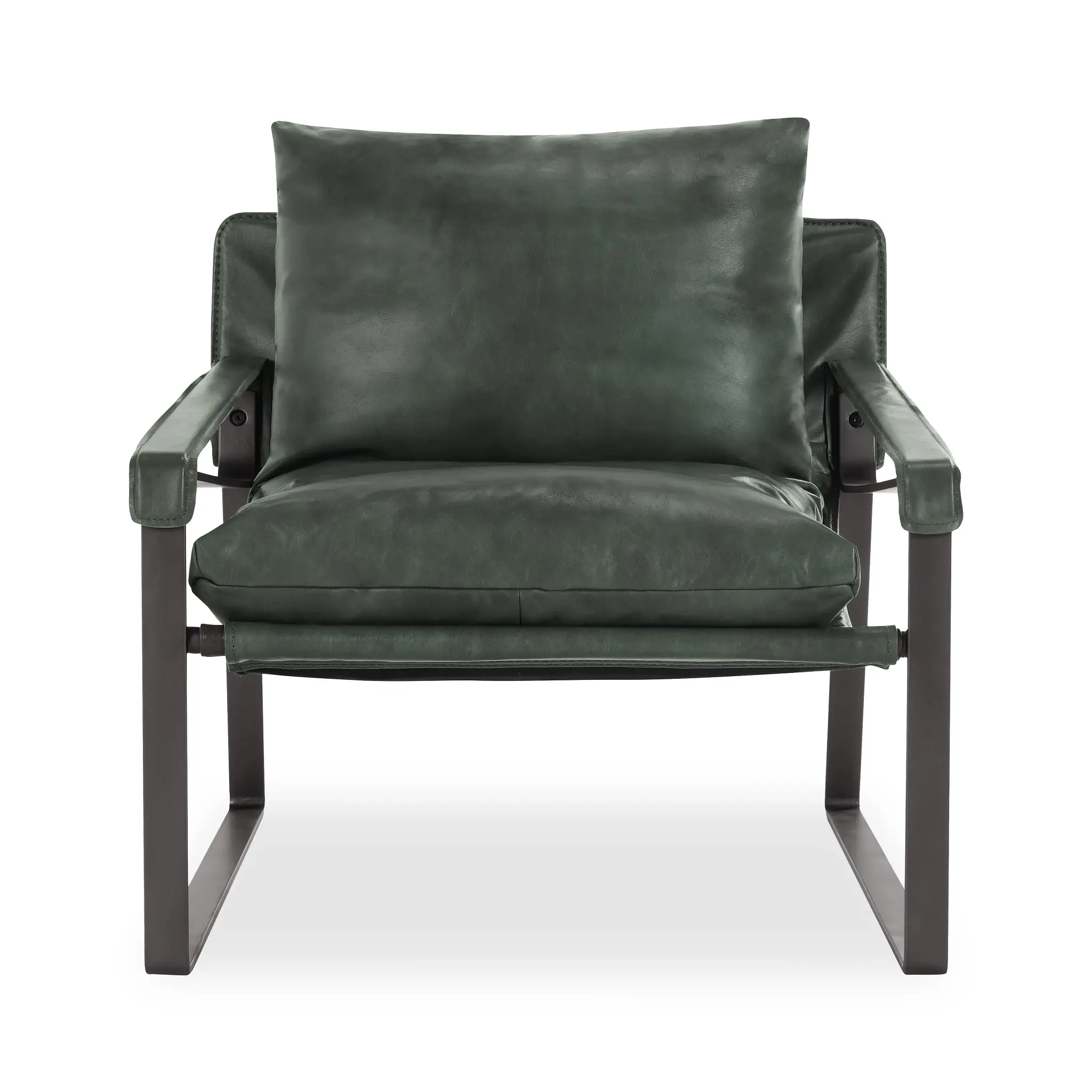 Times Green Leather Accent Chair Times Green Leather Accent Chair