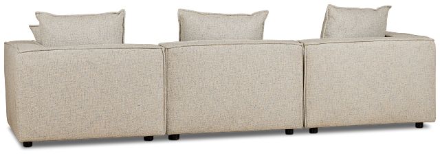 Tatum Beige Fabric 3 Piece Modular Sofa