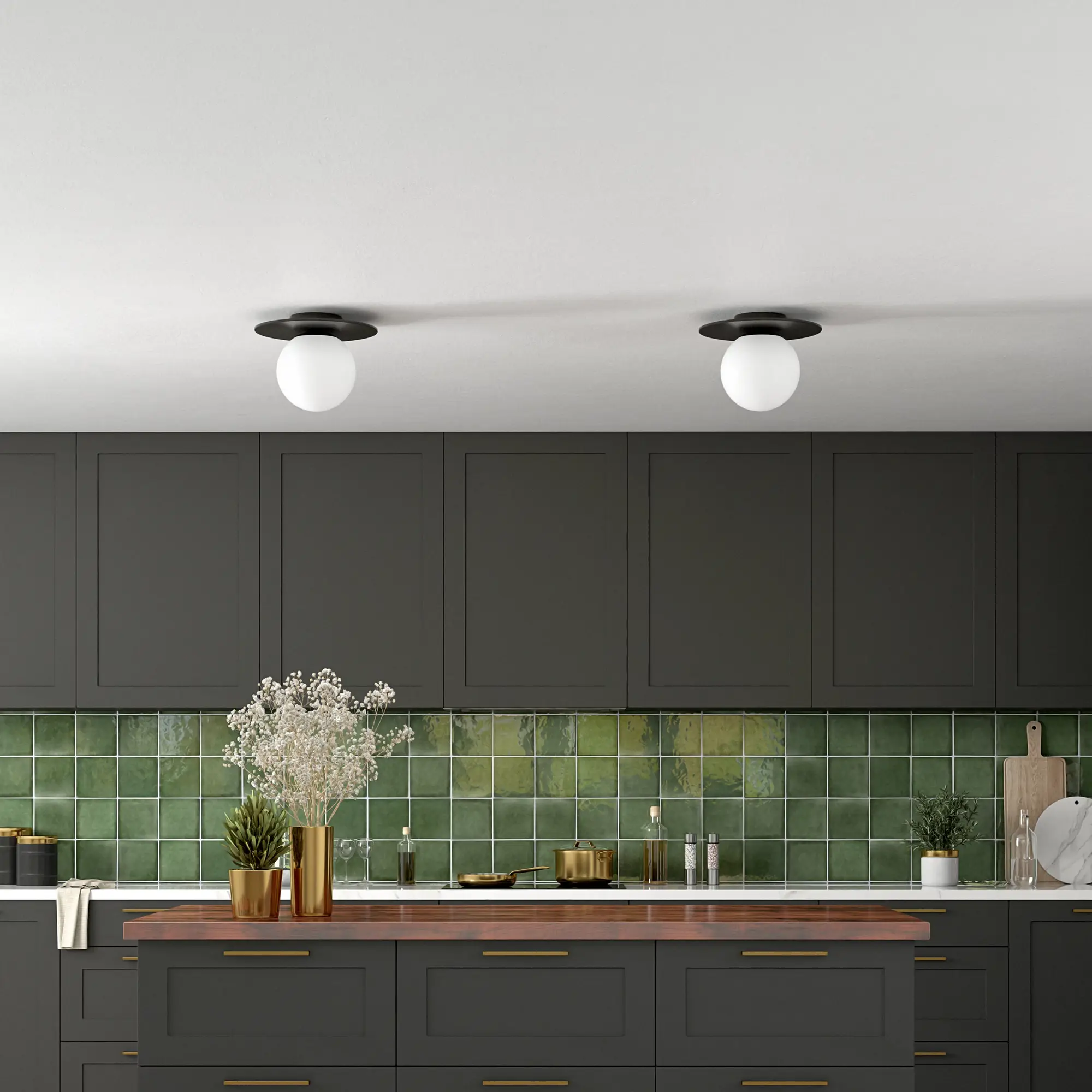 Sayer Black Semi Flush Mounted Light Sayer Black Semi Flush Mounted Light