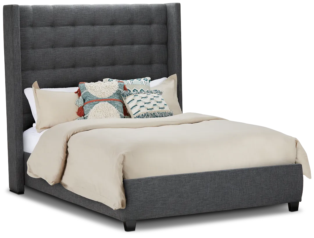 Chatham Dark Gray High Platform Bed