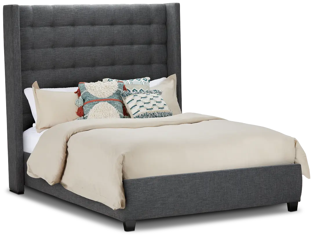 Chatham Dark Gray High Platform Bed Chatham Dark Gray High Platform Bed