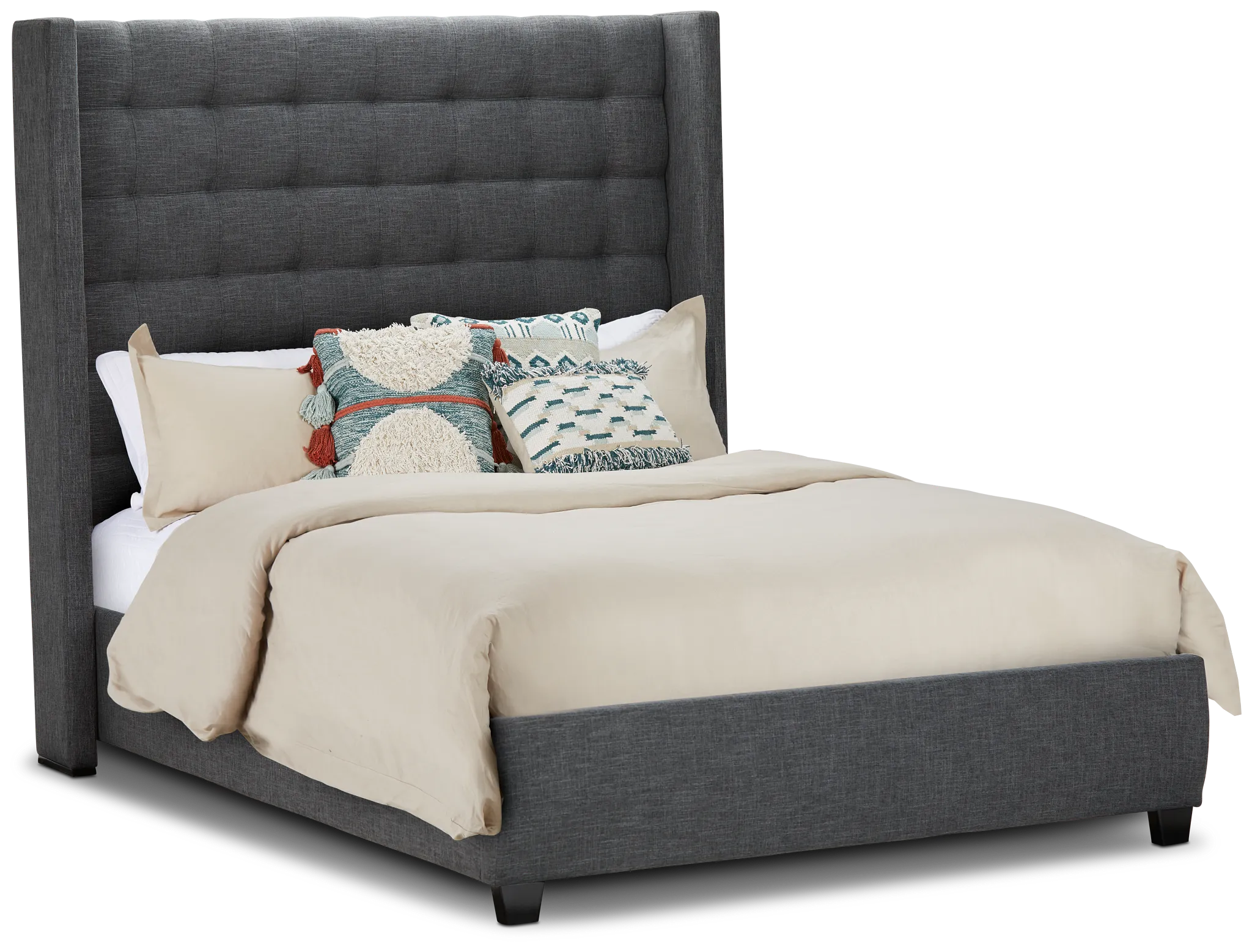 Chatham Dark Gray High Platform Bed