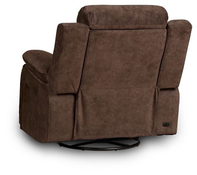 Benson Brown Micro Power Swivel Glider Recliner