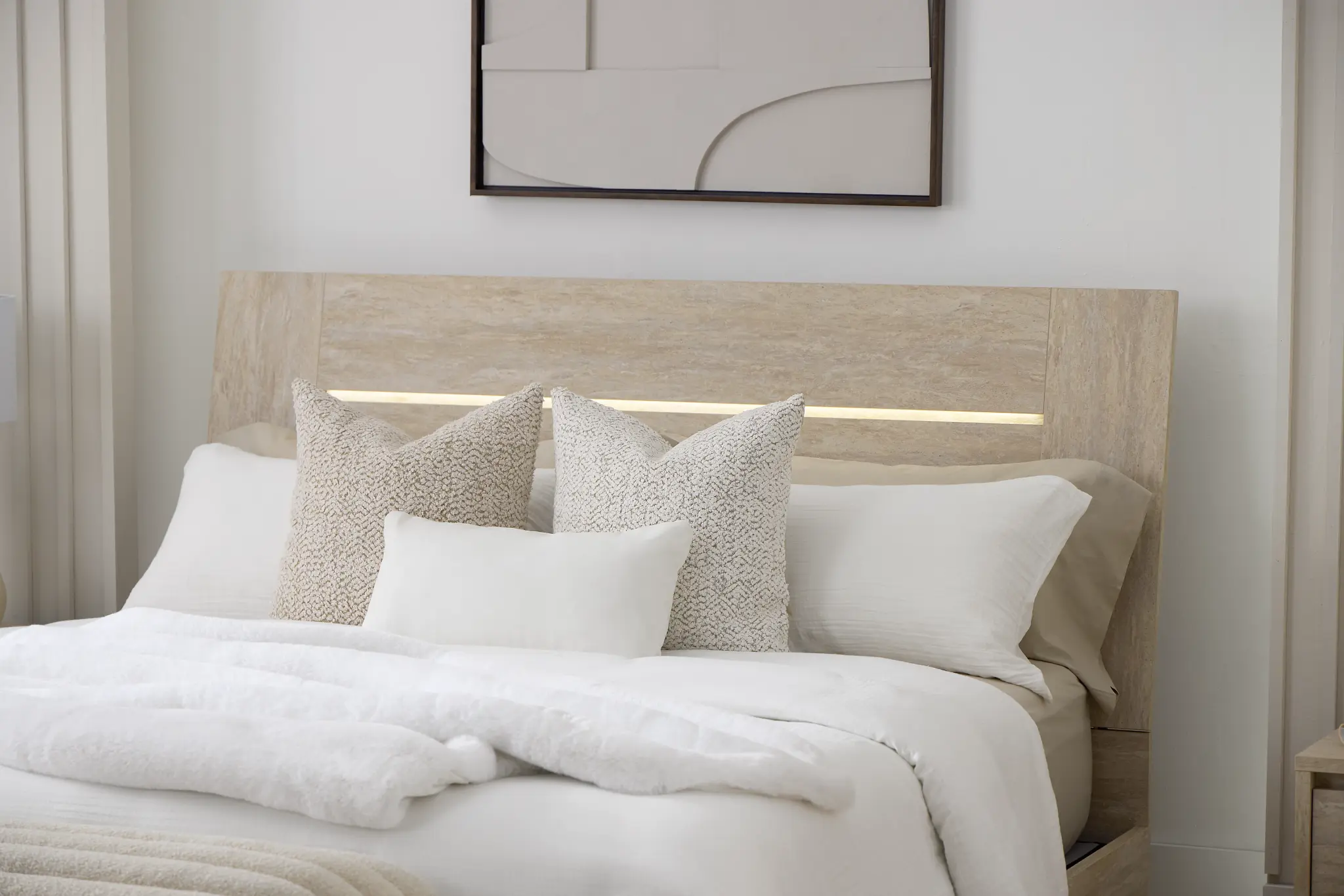 Malta Light Gray Panel Bed Malta Light Gray Panel Bed