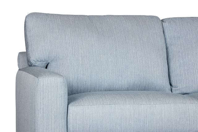 Rhodes Light Blue Fabric Medium Right Chaise Sectional