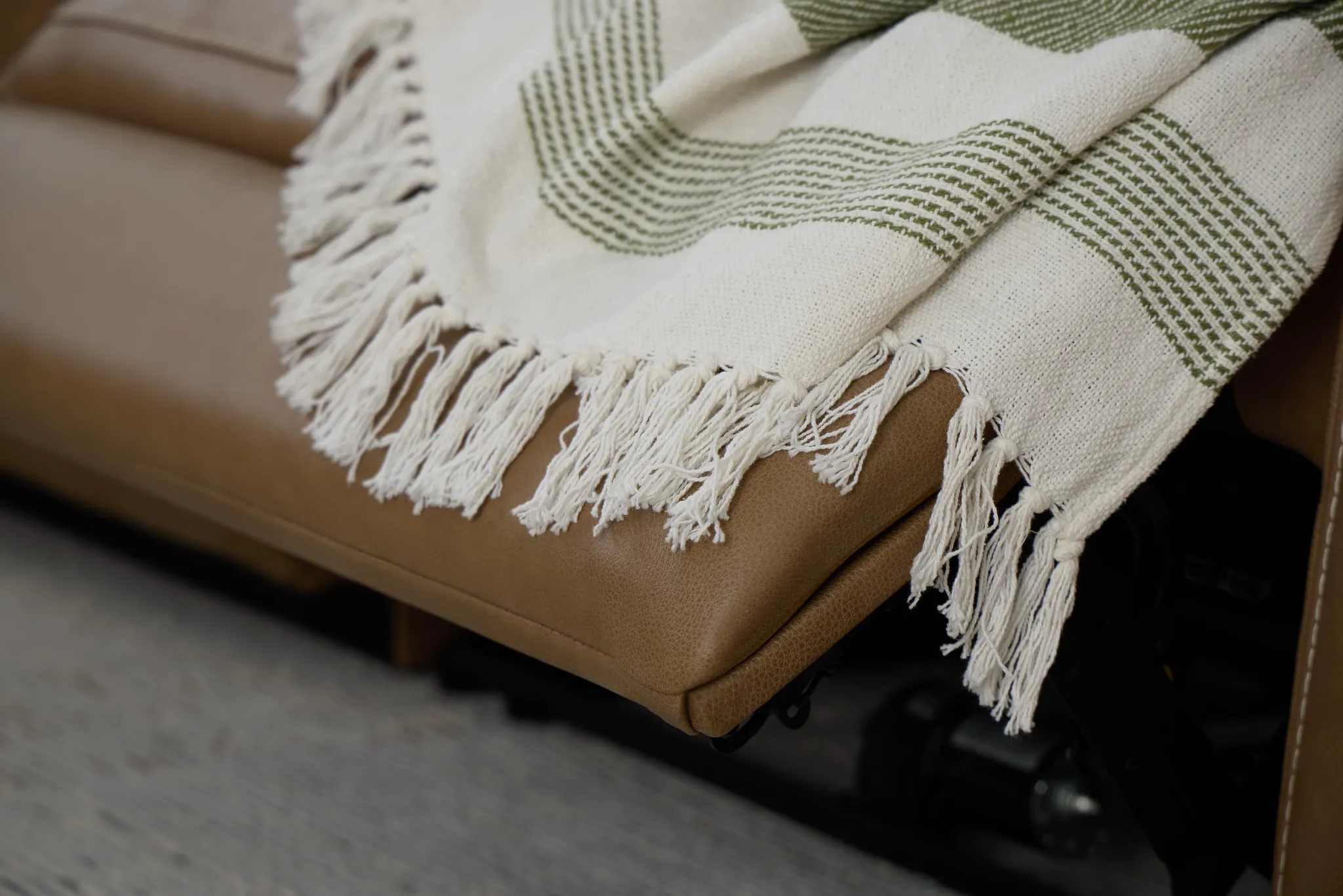 Calhoun Dark Green Stripe 60" X 90" Throw