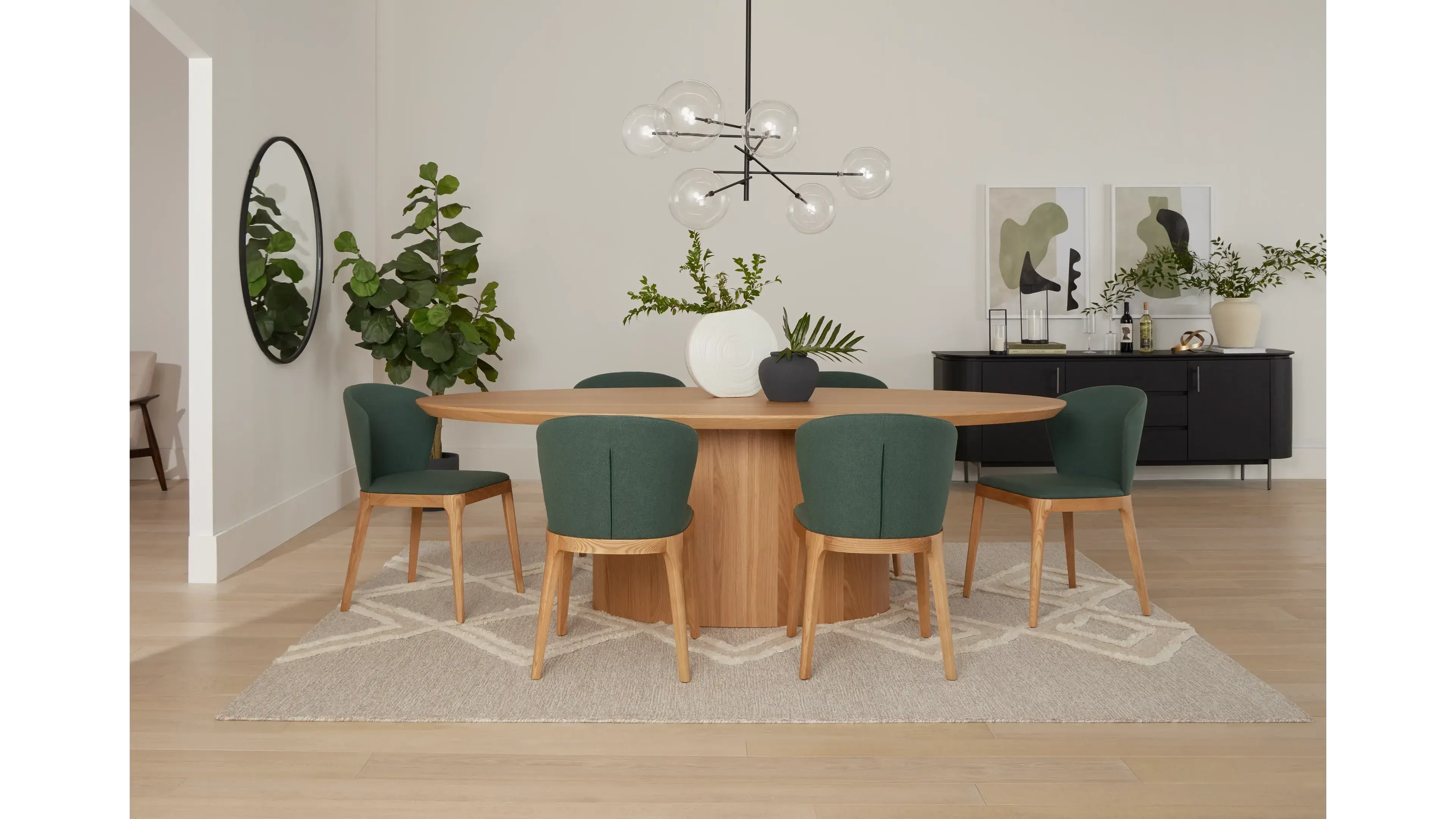 Oval Tables for Mixed Shape Rooms