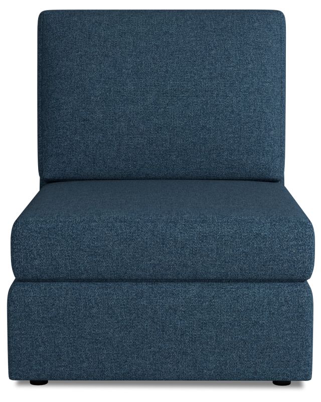 Citymod Blue Fabric Armless Chair
