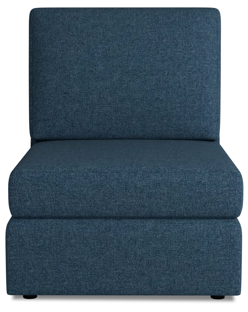 Citymod Blue Fabric Armless Chair Citymod Blue Fabric Armless Chair