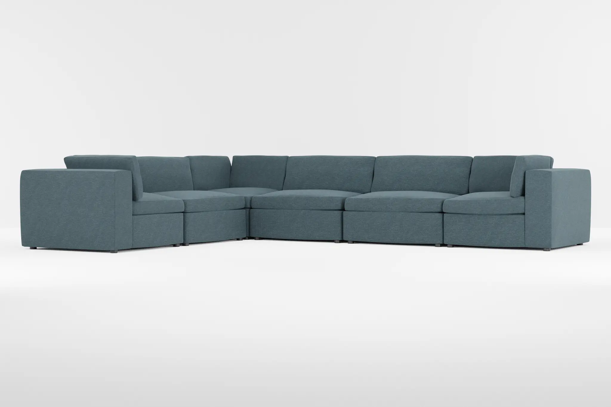 Destin Elevation Dark Blue Fabric 6-piece Modular Sectional Destin Elevation Dark Blue Fabric 6-piece Modular Sectional