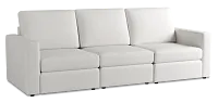 Citymod White Fabric 3-piece Modular Sofa