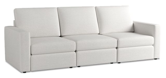 Citymod White Fabric 3-piece Modular Sofa