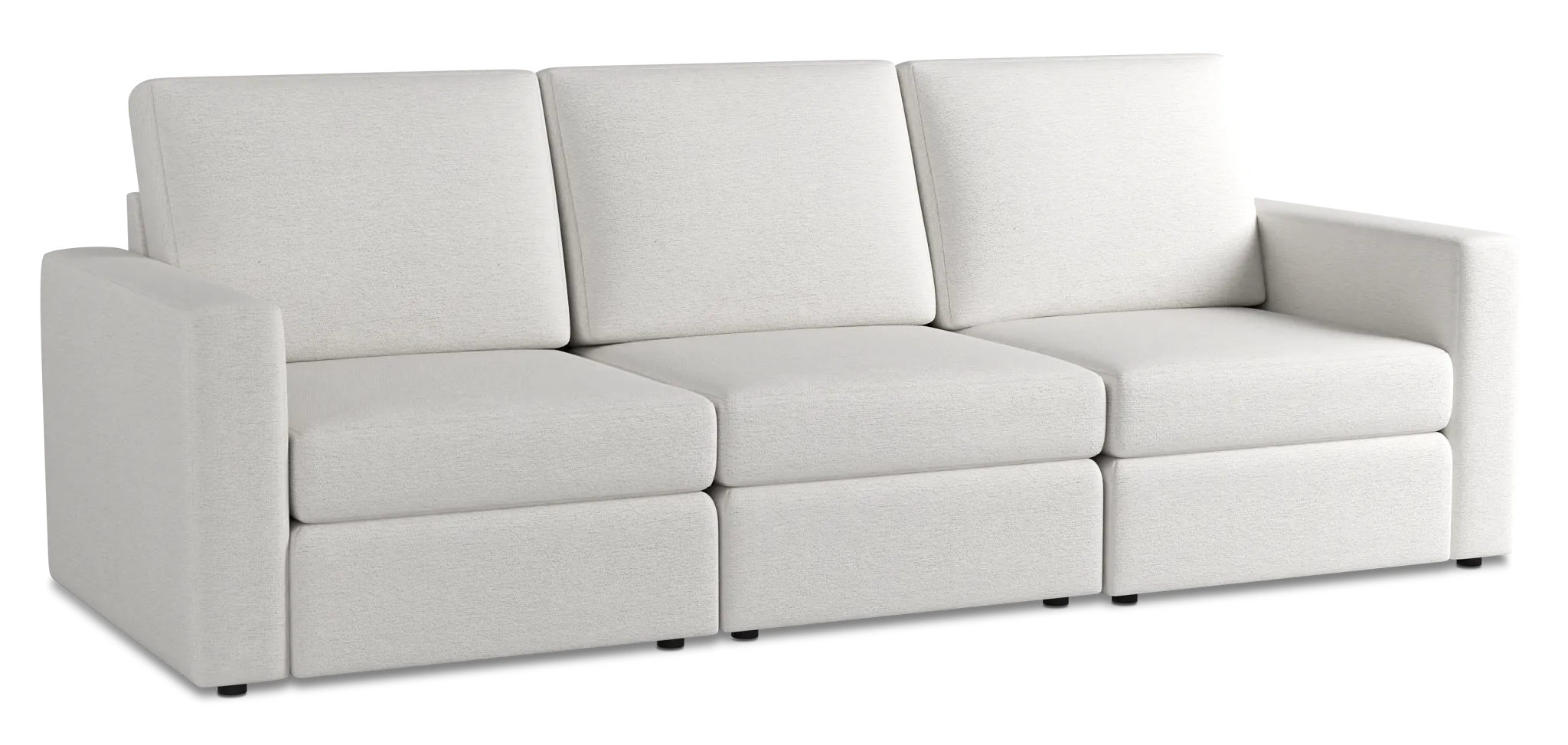 Citymod White Fabric 3-piece Modular Sofa
